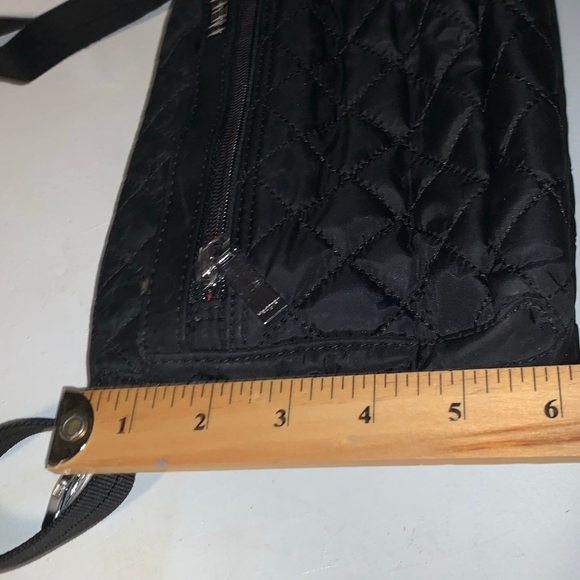 Women's Hedgren Black Quilted Crossbody Bag One Size with red Interior - Picture 16 of 16